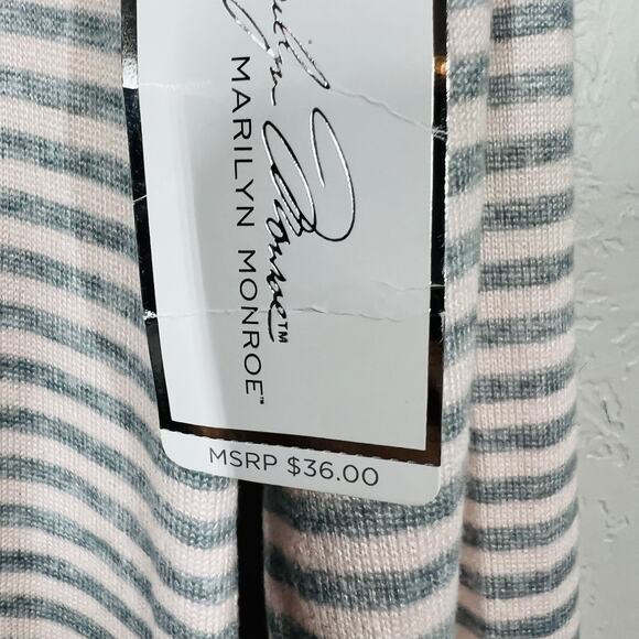NEW! Marilyn Monroe Pajama Top Soft Long Sleeve Stripe Sleep Casual - M - Picture 6 of 6